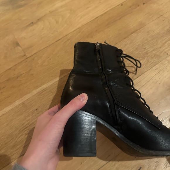 Frye Laced Black Boots - Picture 6 of 8